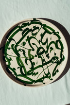 GRANDE ASSIETTE | CALLIGRAPHIE VERTE