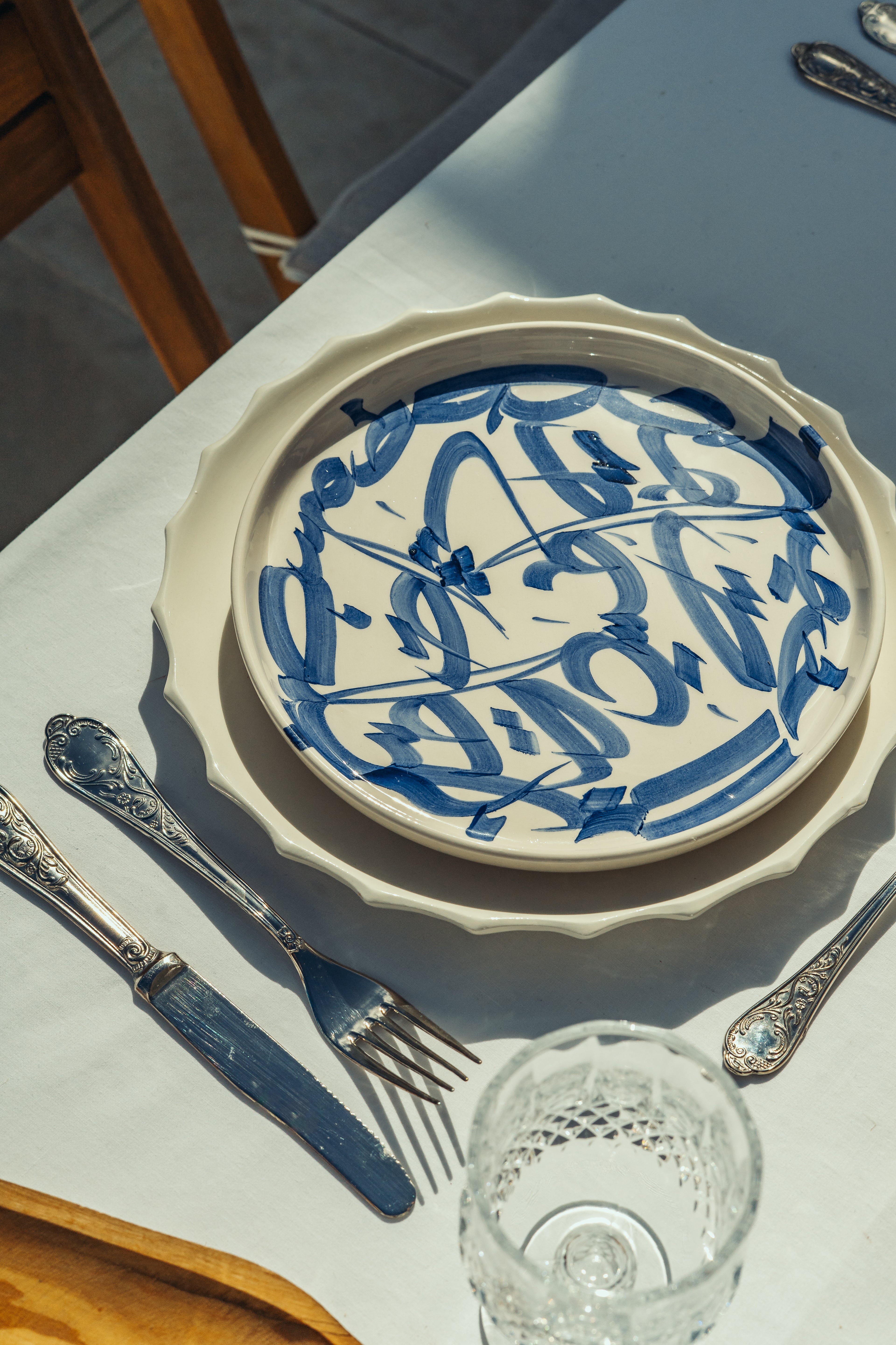 PETITE ASSIETTE | CALLIGRAPHIE BLEUE
