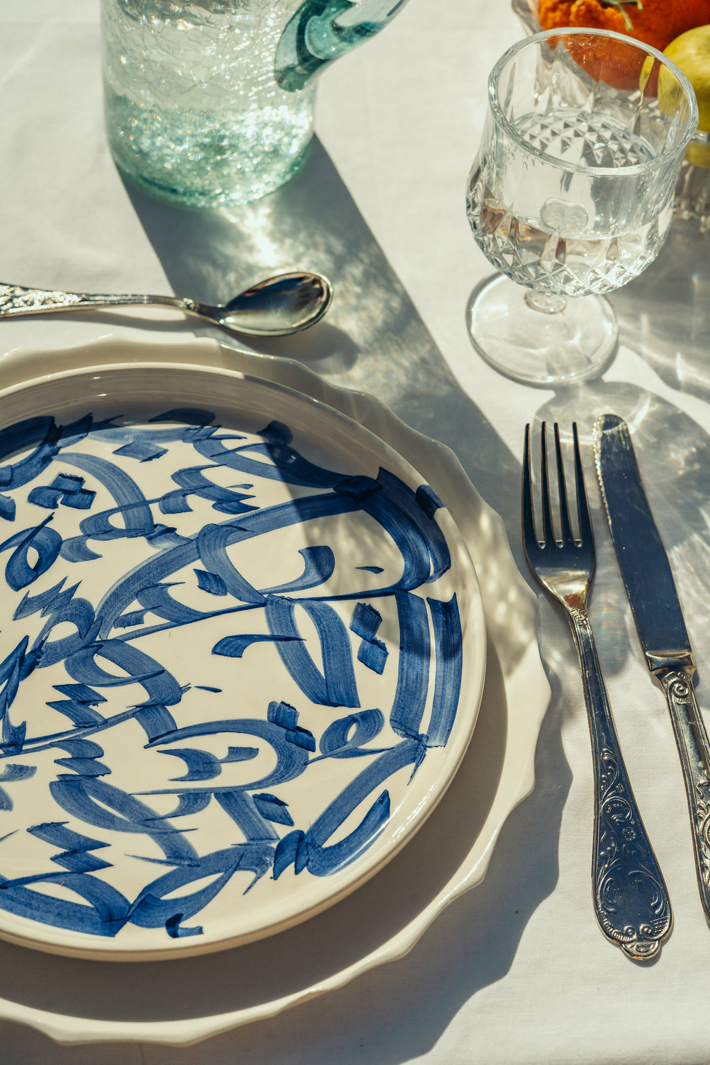 PETITE ASSIETTE | CALLIGRAPHIE BLEUE