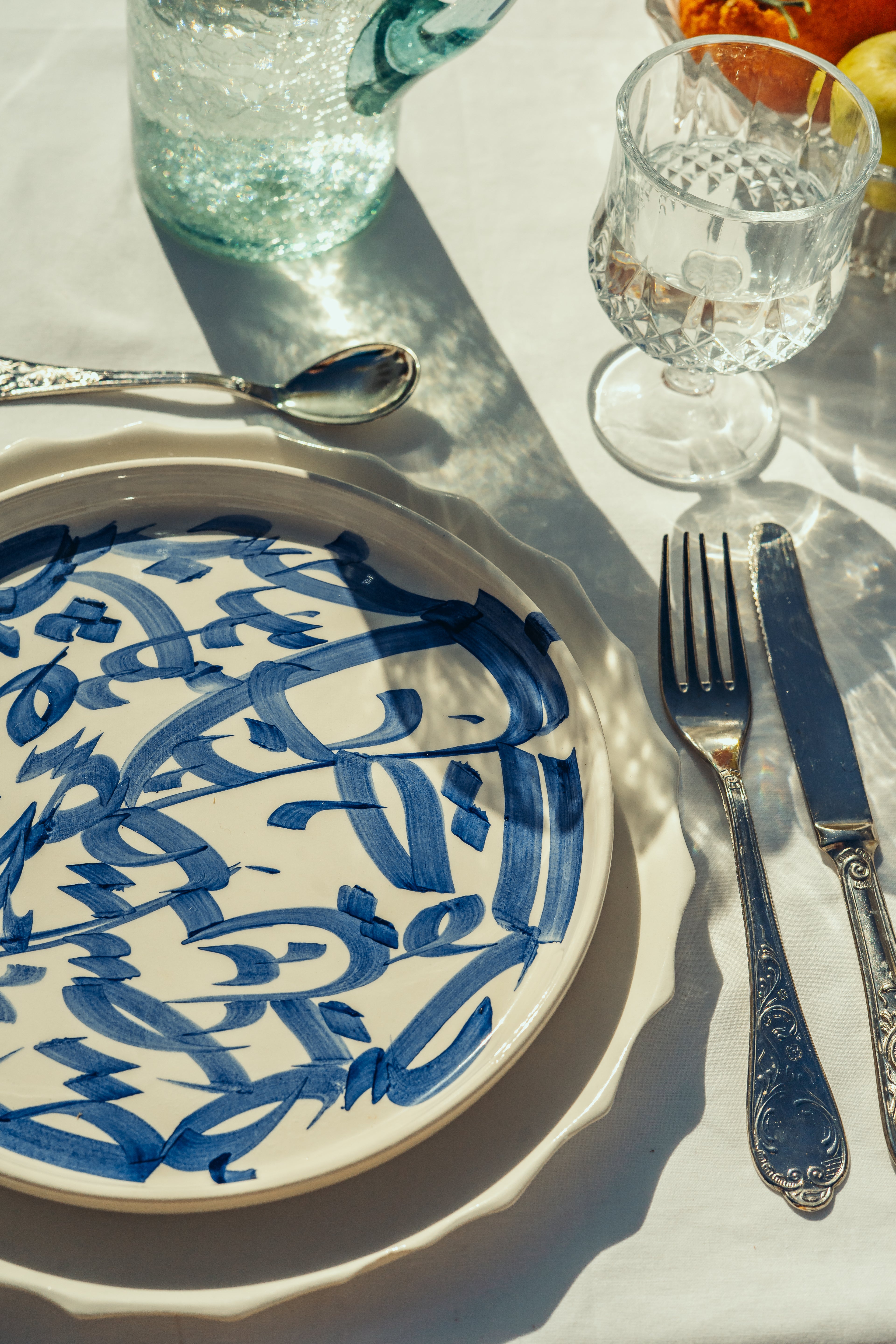 PETITE ASSIETTE | CALLIGRAPHIE BLEUE