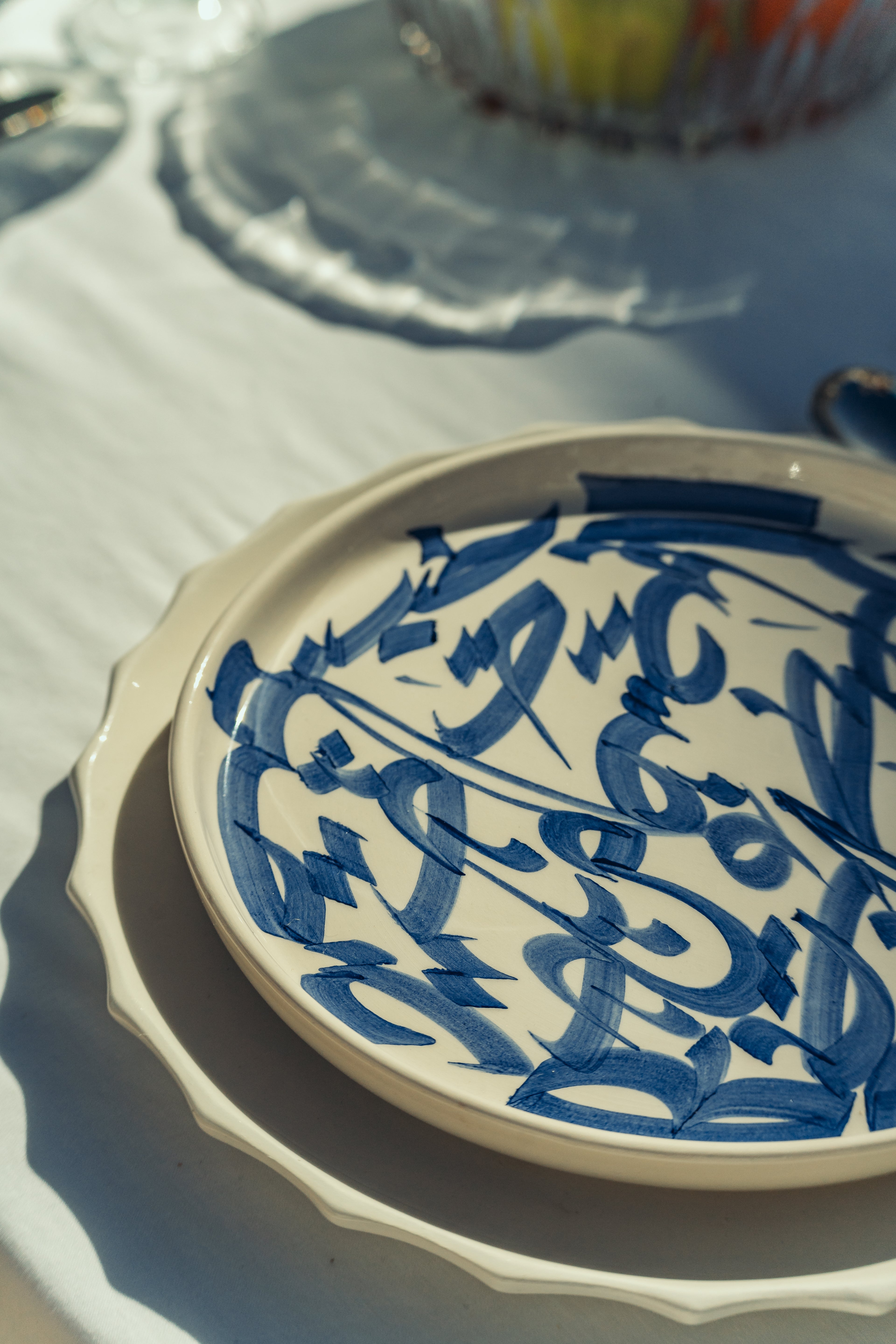 PETITE ASSIETTE | CALLIGRAPHIE BLEUE