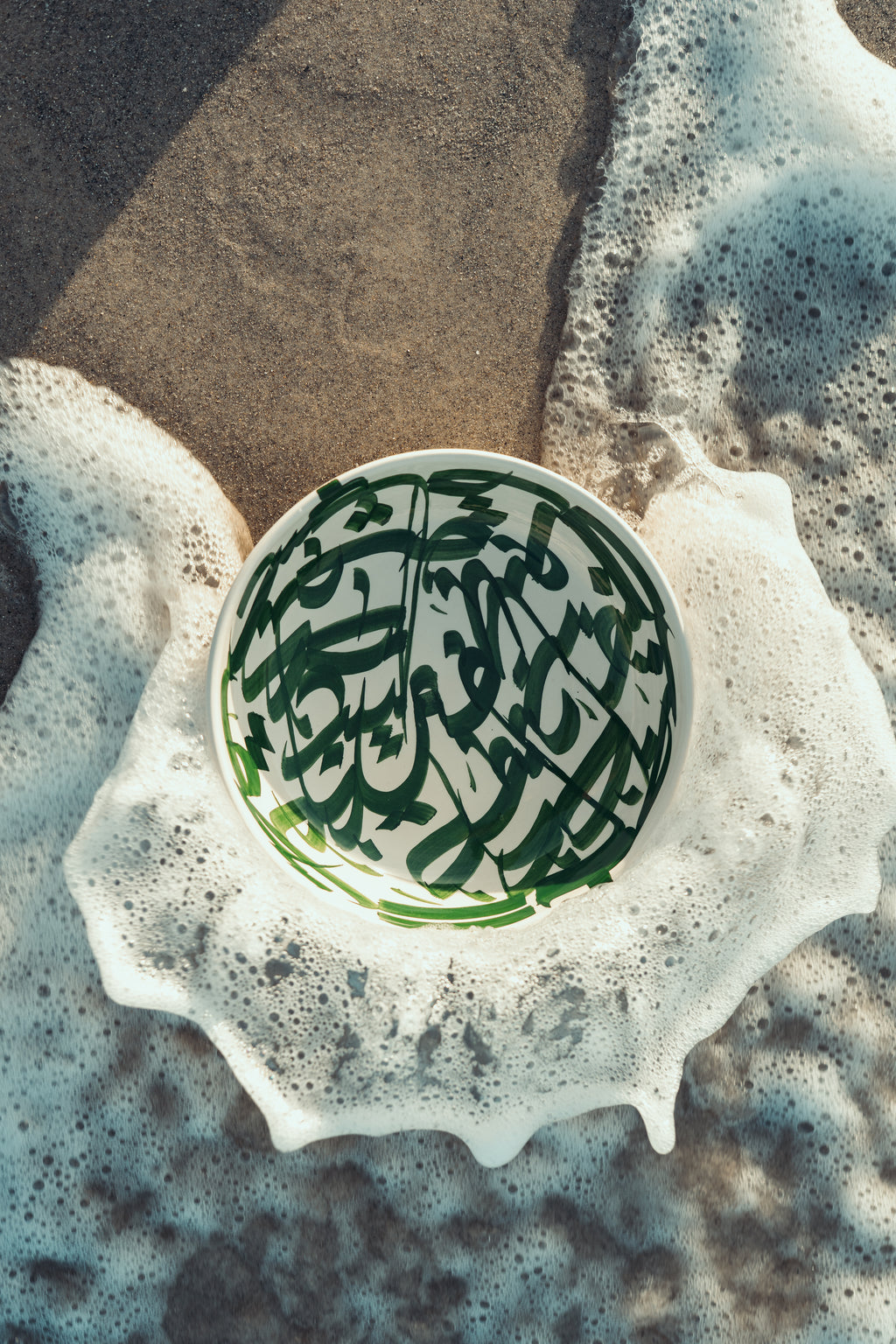 ASSIETTE CREUSE | CALLIGRAPHIE VERTE