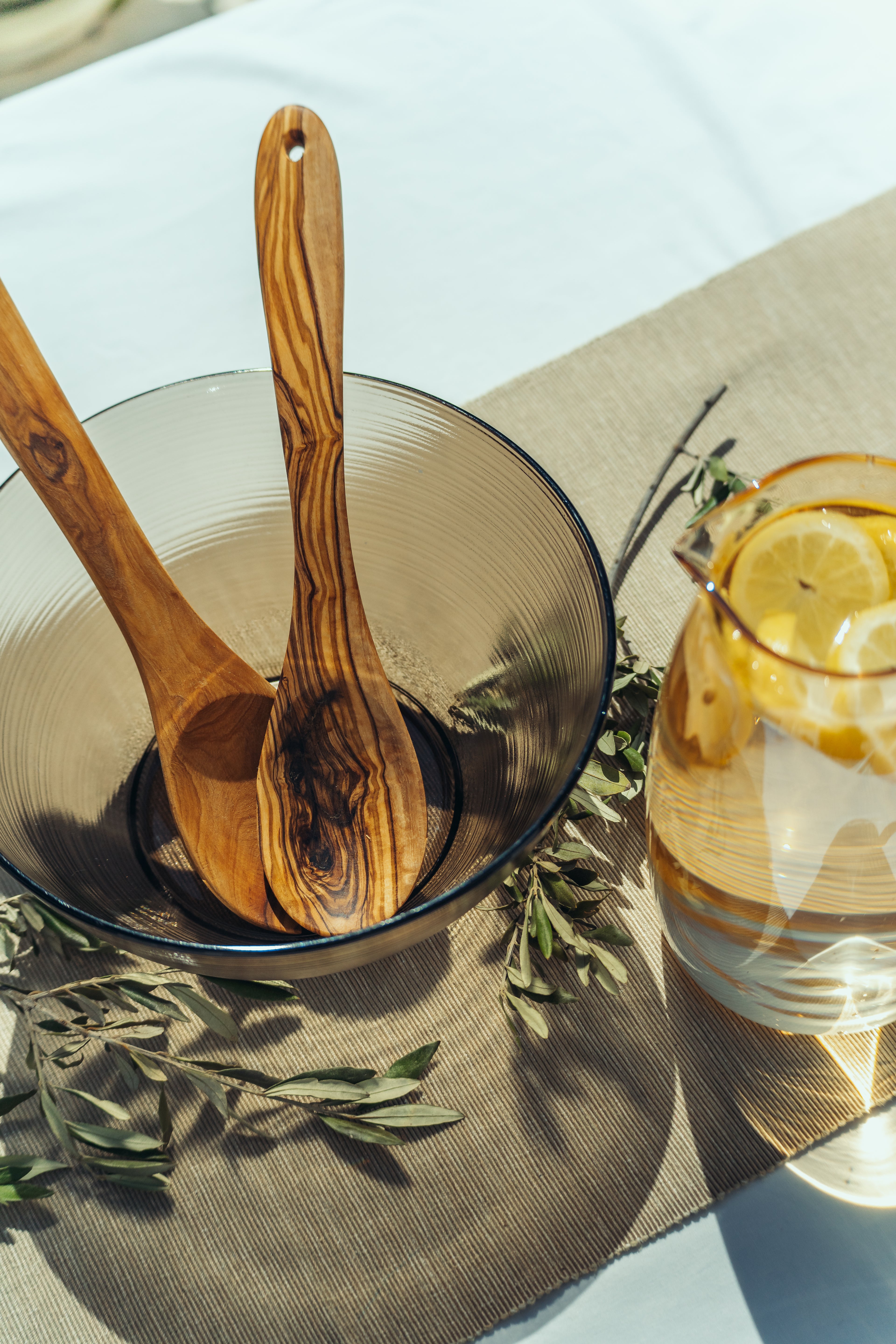 SOCLE ET KIT D'USTENSILES | BOIS D'OLIVIER