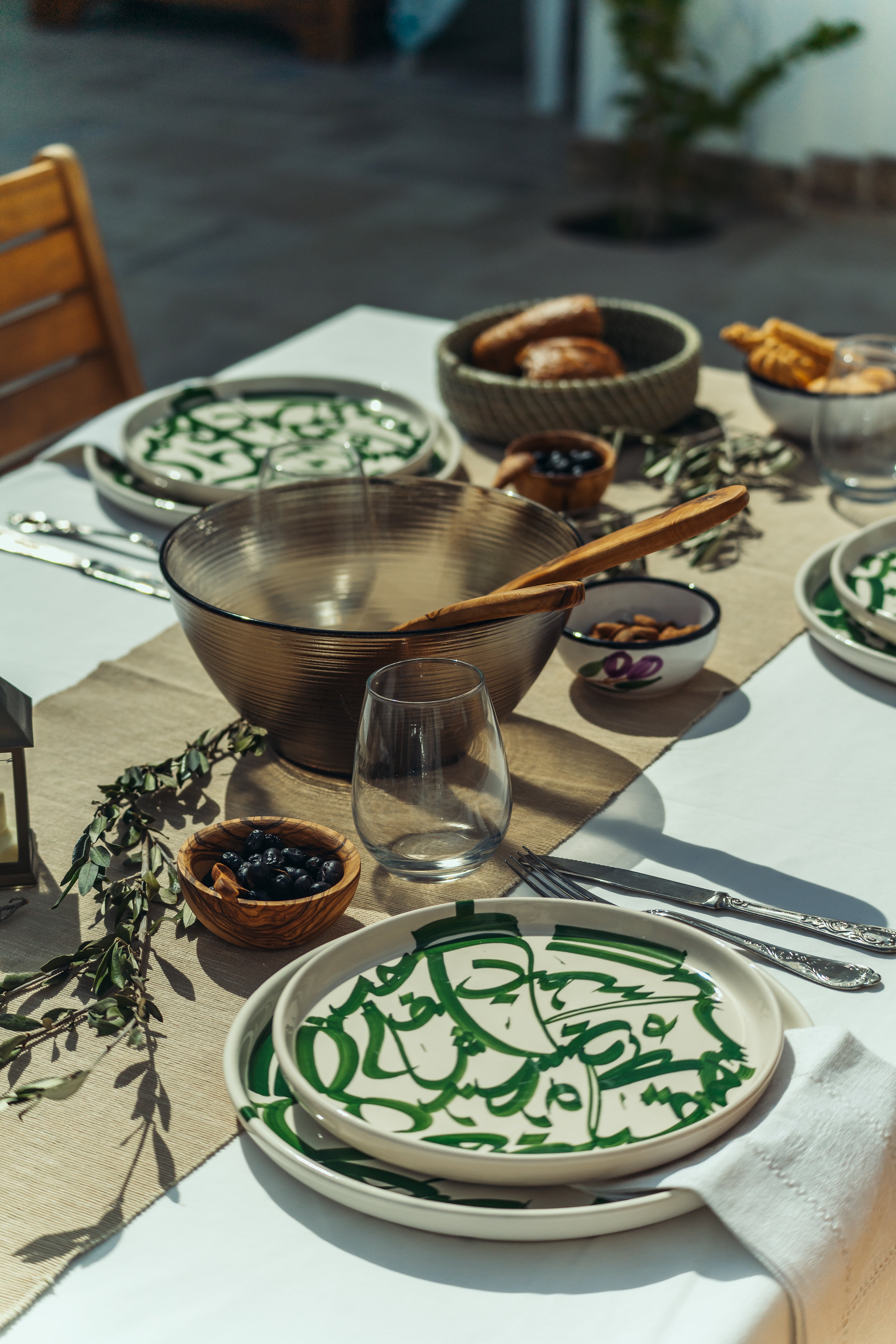 GRANDE ASSIETTE | CALLIGRAPHIE VERTE