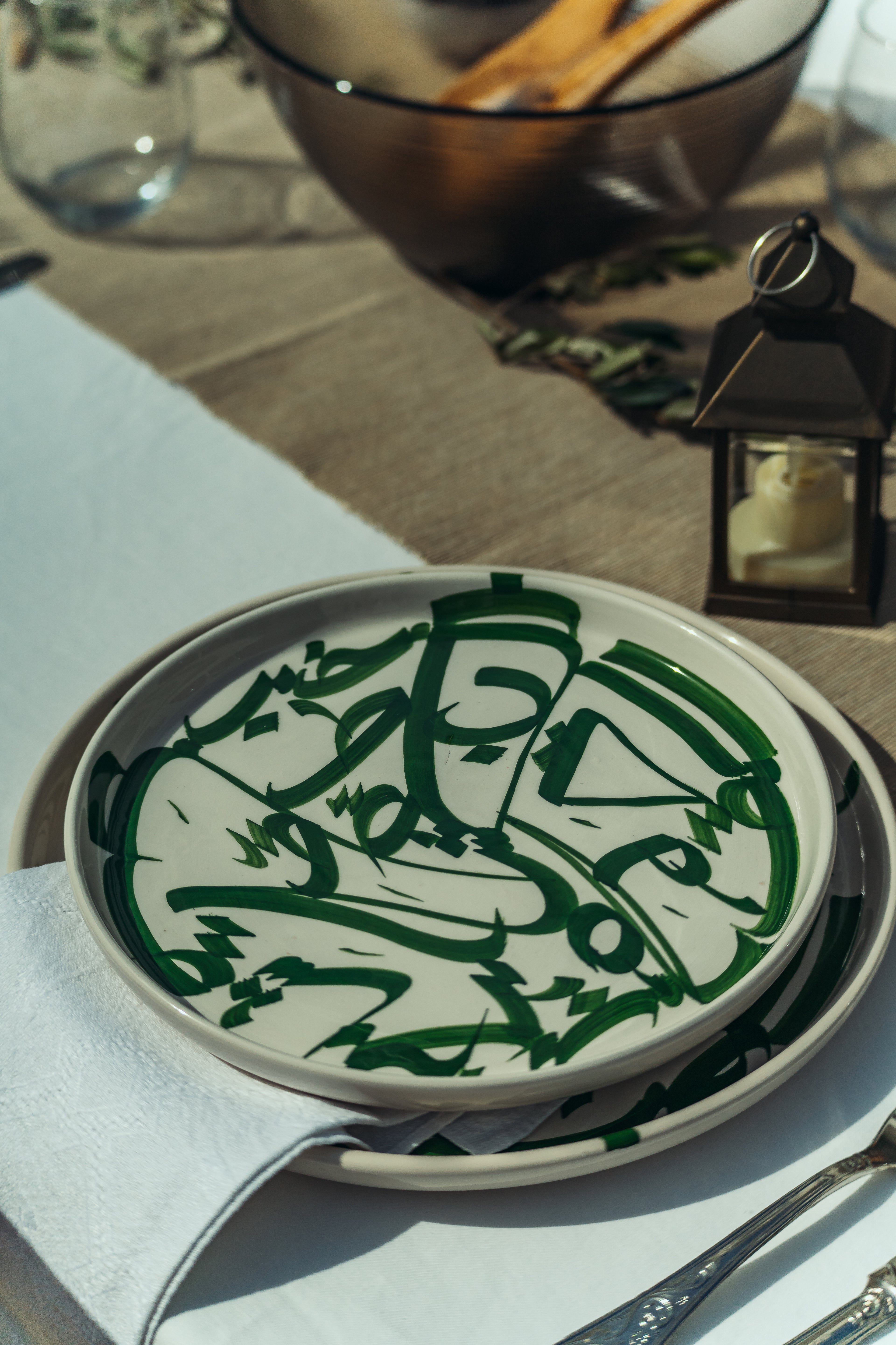 PETITE ASSIETTE | CALLIGRAPHIE VERTE