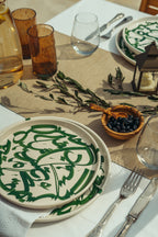 GRANDE ASSIETTE | CALLIGRAPHIE VERTE