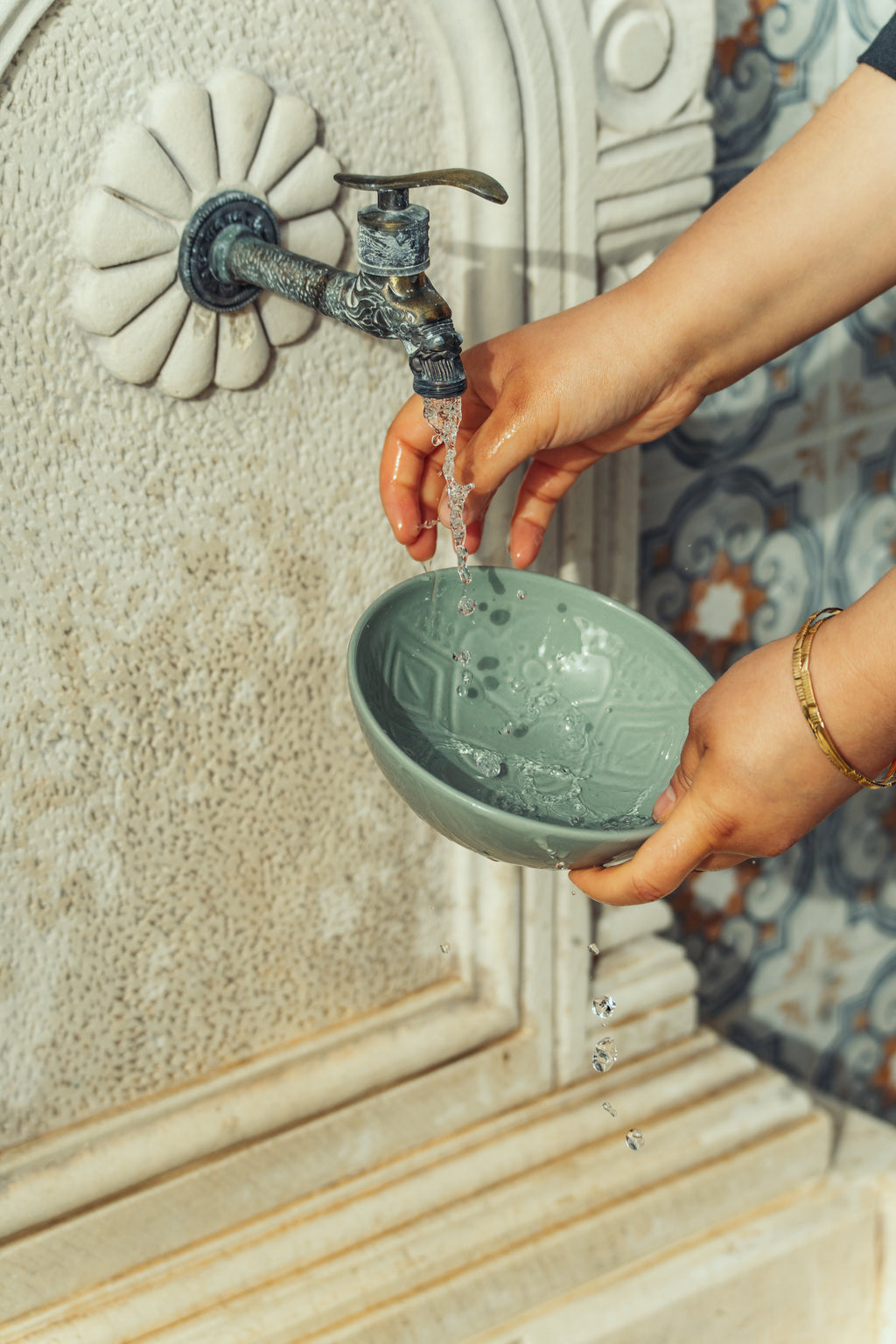 SERVICE POUR 2 | SILLAGE VERT BLEU PASTEL