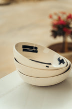 ASSIETTE CREUSE | CALLIGRAPHIE NOIRE