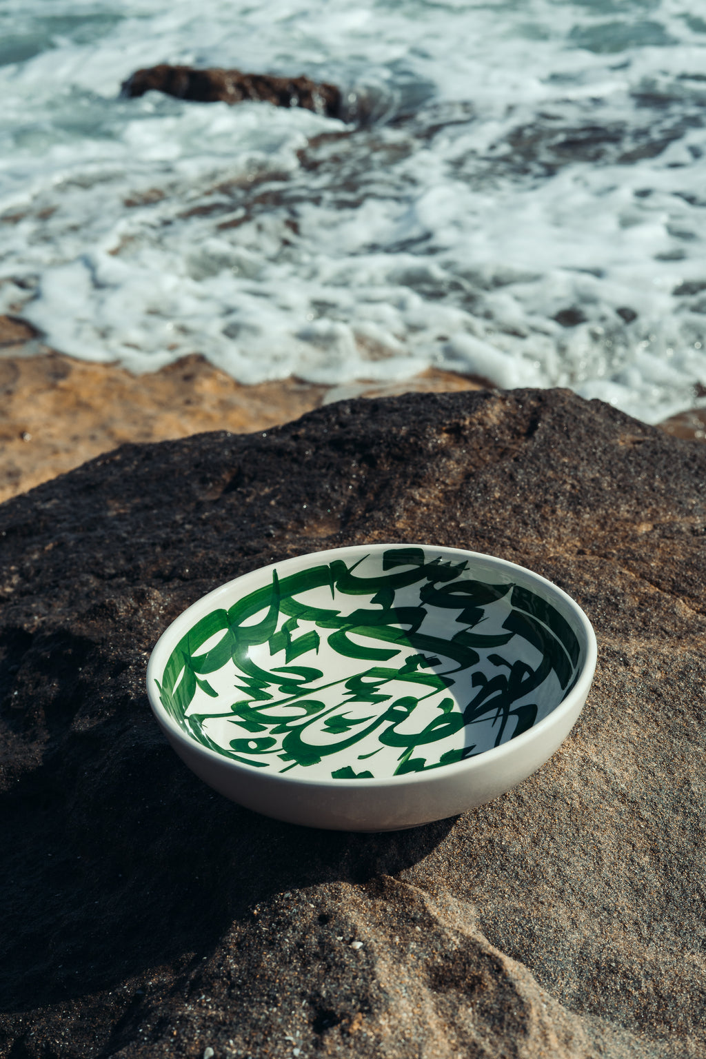 ASSIETTE CREUSE | CALLIGRAPHIE VERTE