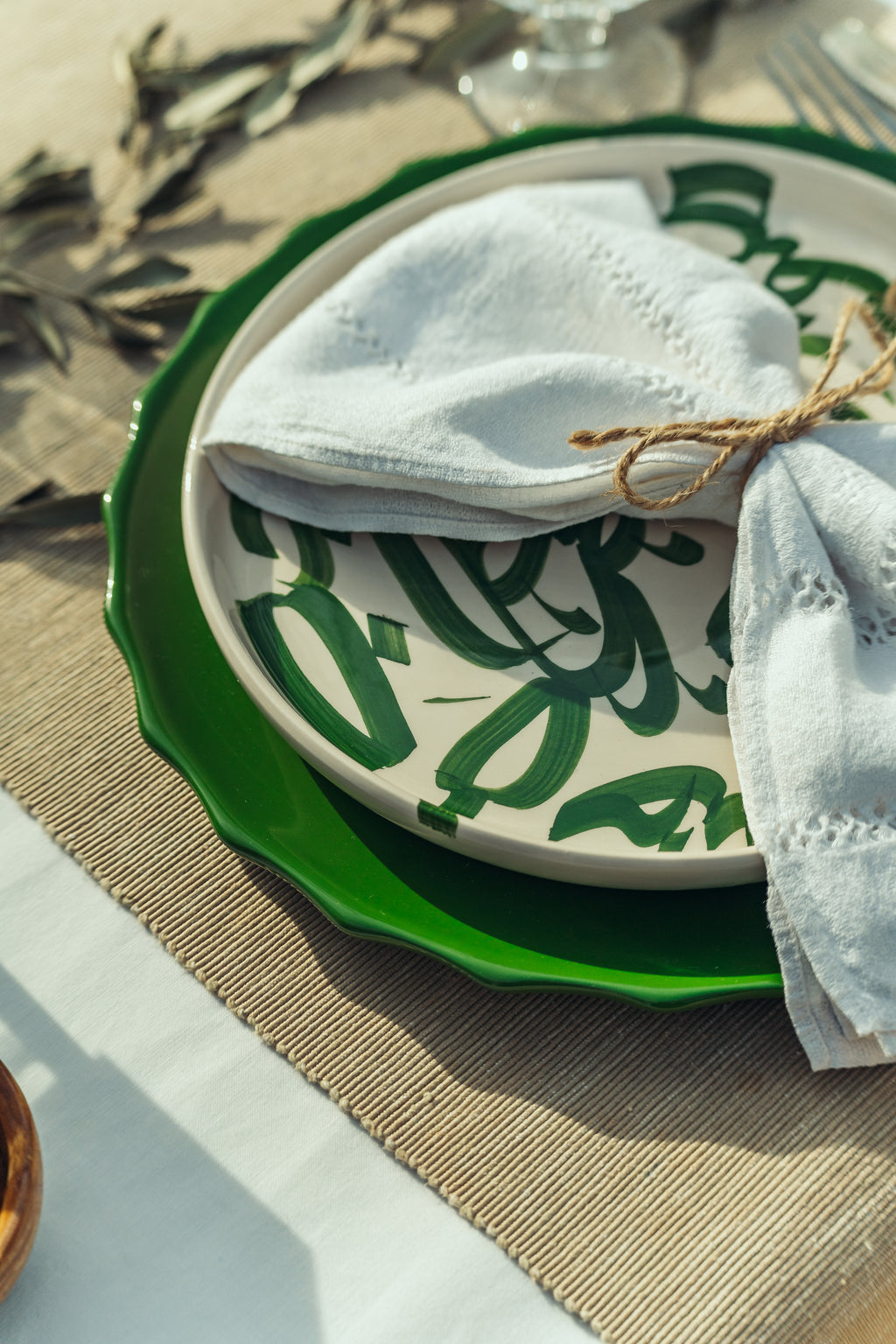 GRANDE ASSIETTE | PICOT VERT