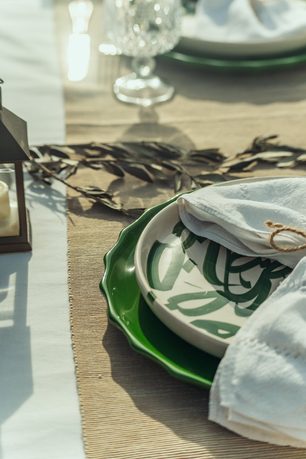 GRANDE ASSIETTE | PICOT VERT